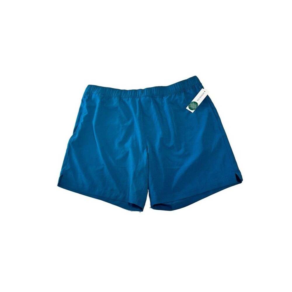 NWT 01. Algo Men's XL  Performance HIIT Stretch Shorts blue Zip Pockets Athletic